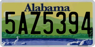 AL license plate 5AZ5394