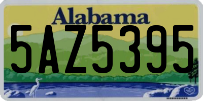 AL license plate 5AZ5395