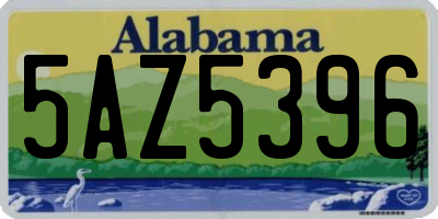 AL license plate 5AZ5396