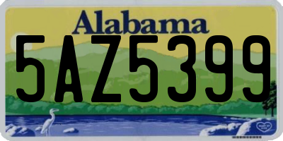 AL license plate 5AZ5399