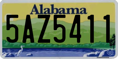 AL license plate 5AZ5411