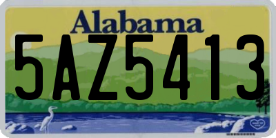 AL license plate 5AZ5413