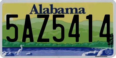 AL license plate 5AZ5414