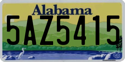AL license plate 5AZ5415
