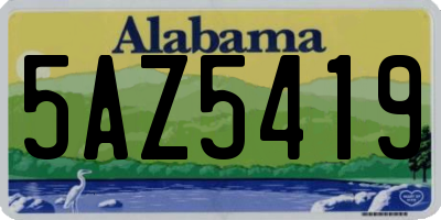AL license plate 5AZ5419