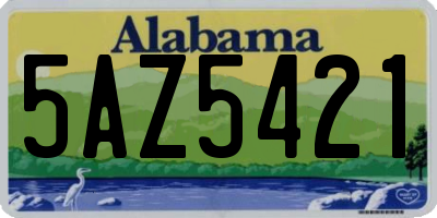 AL license plate 5AZ5421