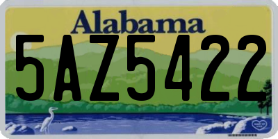 AL license plate 5AZ5422