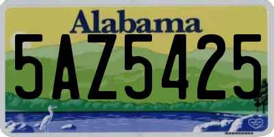 AL license plate 5AZ5425