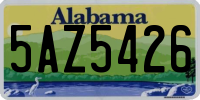 AL license plate 5AZ5426