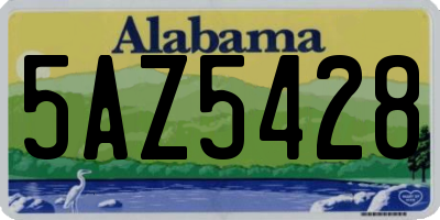AL license plate 5AZ5428
