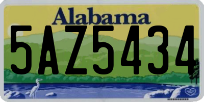 AL license plate 5AZ5434