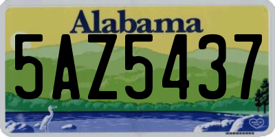 AL license plate 5AZ5437