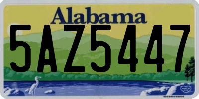 AL license plate 5AZ5447