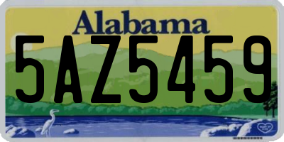 AL license plate 5AZ5459
