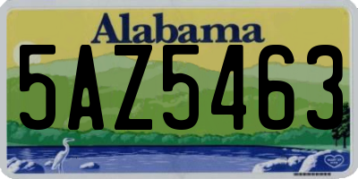 AL license plate 5AZ5463