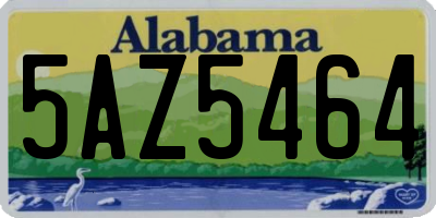 AL license plate 5AZ5464