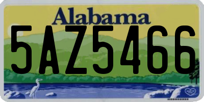 AL license plate 5AZ5466