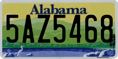 AL license plate 5AZ5468
