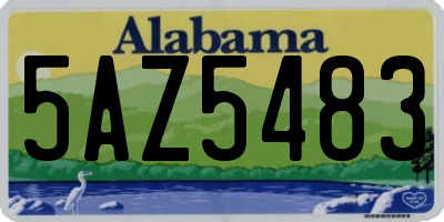 AL license plate 5AZ5483