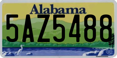 AL license plate 5AZ5488