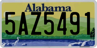 AL license plate 5AZ5491
