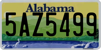 AL license plate 5AZ5499