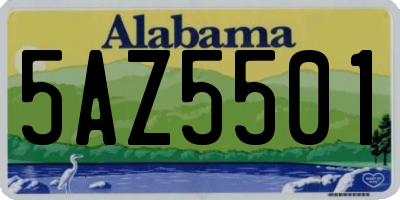 AL license plate 5AZ5501