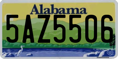 AL license plate 5AZ5506