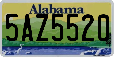 AL license plate 5AZ5520