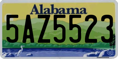 AL license plate 5AZ5523