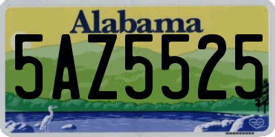 AL license plate 5AZ5525