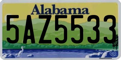 AL license plate 5AZ5533