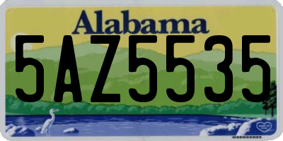 AL license plate 5AZ5535