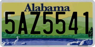 AL license plate 5AZ5541
