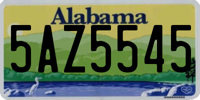 AL license plate 5AZ5545