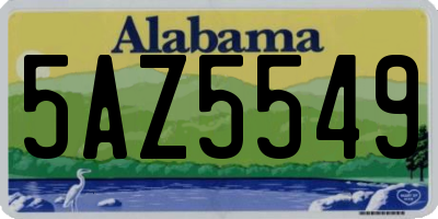 AL license plate 5AZ5549