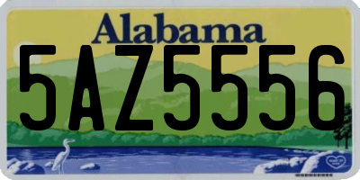 AL license plate 5AZ5556