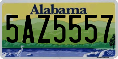 AL license plate 5AZ5557