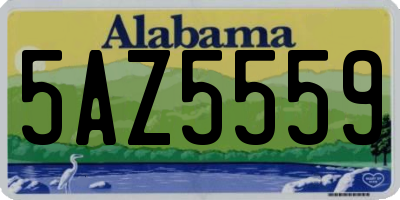 AL license plate 5AZ5559