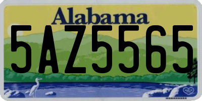AL license plate 5AZ5565