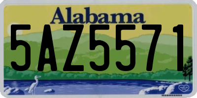 AL license plate 5AZ5571