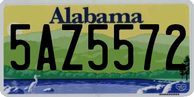 AL license plate 5AZ5572