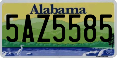 AL license plate 5AZ5585