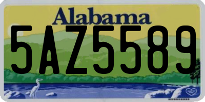 AL license plate 5AZ5589