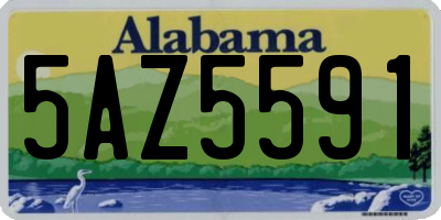 AL license plate 5AZ5591
