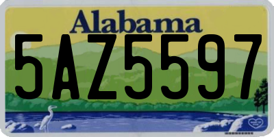 AL license plate 5AZ5597