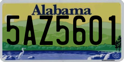 AL license plate 5AZ5601