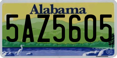 AL license plate 5AZ5605