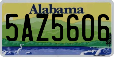 AL license plate 5AZ5606