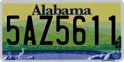 AL license plate 5AZ5611